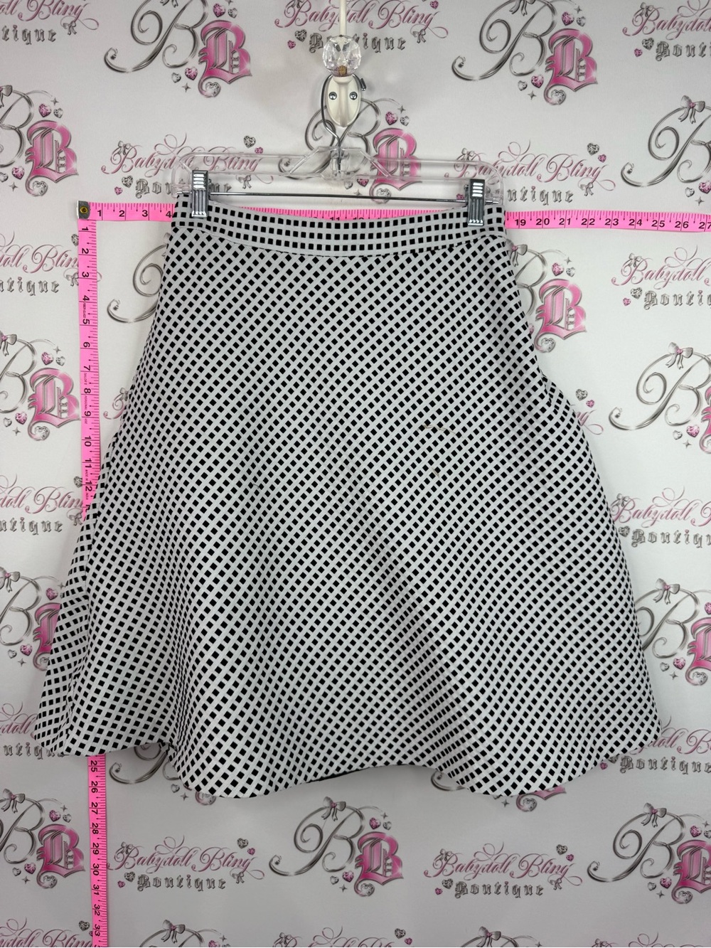 RW&CO. Skirt Black and White Circle Skater Skirt